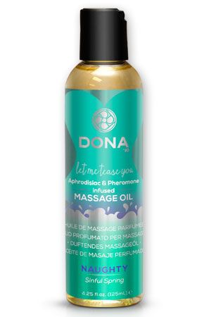 Массажное масло с феромонами и афродизиаками "Шалость" DONA Scented Massage Oil Naughty Aroma: Sinfu