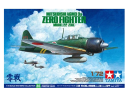 Сборная модель: (Tamiya 60785) Японский истребитель Mitsubishi A6M3/3a Zero Fighter Model 22 (Zeke)