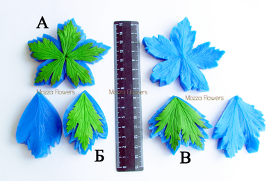 "Лист купавки " силиконовый молд (вайнер)