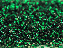 36 Transparent Silver-Lined Green Emerald / Прозрачный зелёный изумруд с серебряной линией внутри
