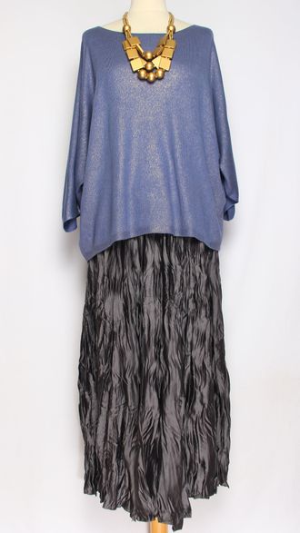 ДЖЕМПЕР "КИМОНО НАКАТ" синий, голубой до р.54