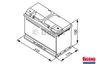 ТЕРМОКЕЙС ТК-Е7 EURO BOX, ПОДХОДИТ ДЛЯ АВТО С АКБ А/H: 85,90, ГАБАРИТЫ, ММ: 315*175*190