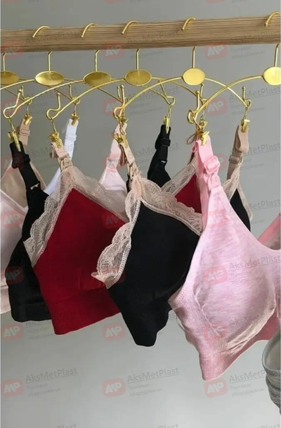 AM2807G Вешалка металлическая для нижнего белья с прищепками сварка, цвет: золото