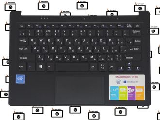 Клавиатура и топ-кейс в сборе для Prestigio SmartBook 116C PSB116C01