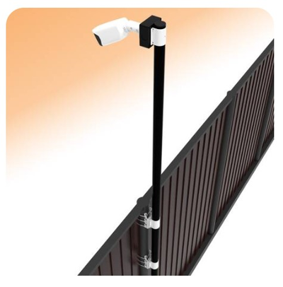 BOXFORCAM Труба без фланцев 150 см. для крепления уличных модемов, элементов слаботочного оборудования систем безопасности, интернет вещей, IT (чёрная/белая)