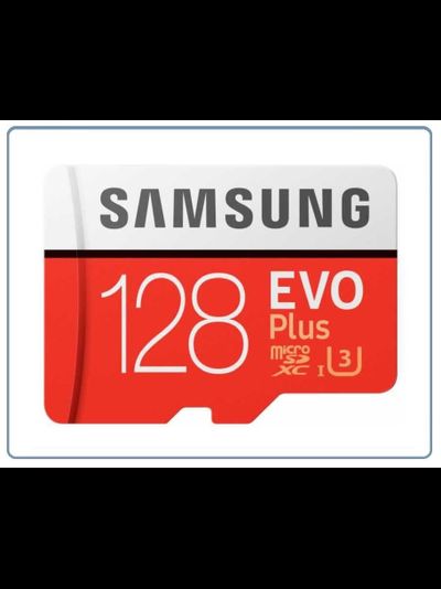Карта памяти microSDXC UHS-I U3 SAMSUNG EVO PLUS 128 ГБ, 100 МБс, Class 10, MB-MC128HARU, + переходник SD