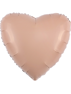 Шар (18''/46 см) Сердце, Винтажная роза, Матовый