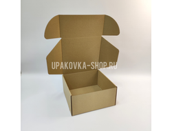 Коробка с откидной крышкой 200*200*100 мм БУРЫЙ
