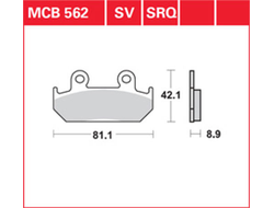 Тормозные колодки TRW MCB562 для Honda (Organic Allround)