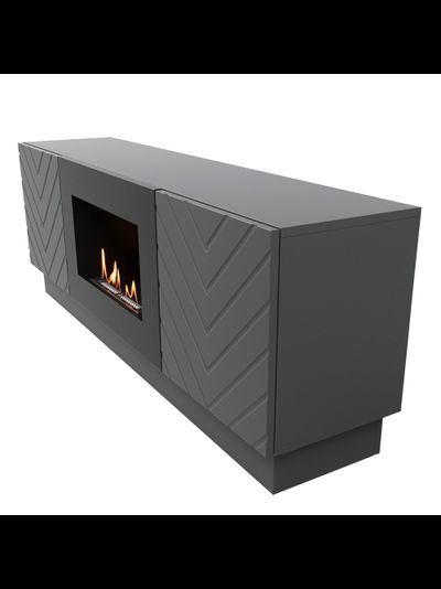 Тумба с биокамином Firelight BFP/P-1400V графит