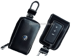 Ключница авто с окошком из натуральной кожи с логотипом GEELY