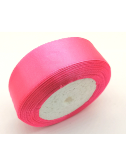 Лента атласная, 25 мм, цвет ярко розовый арт. 4