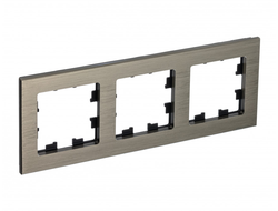 Рамка 3 поста металл латунь, серия AtlasDesign