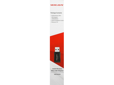 Адаптер WI-FI  Mercusys MW300UM Черный