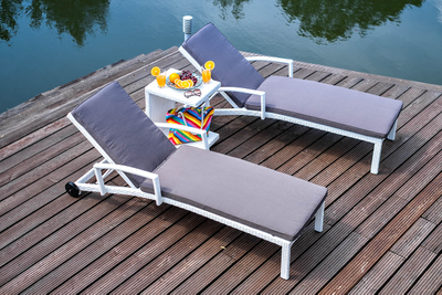 Плетеный шезлонг Milano белый