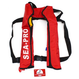 Автоматический спасательный жилет SEA-PRO Красный (в комплекте баллон и датчик)