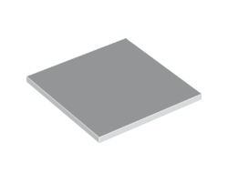 Tile 6 x 6 with Bottom Tubes, White (10202 / 6307467)