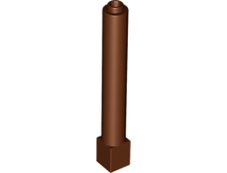 Support 1 x 1 x 6 Solid Pillar, Reddish Brown (43888 / 4520612)