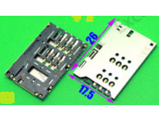 Коннектор Sim-карты №34 Huawei Ascend P1 U9200, T9200, MediaPad 10 FHD 101u   (KA-103)