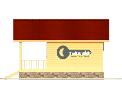 Б-05 ГАБАРИТНЫЕ РАЗМЕРЫ: (6Х4М) 1 ЭТАЖ, ОБЩАЯ ПЛОЩАДЬ: 24М²