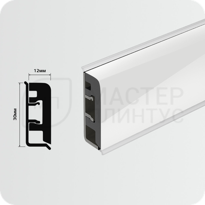 Плинтус для столешницы Thermoplast AP630 белый глянец