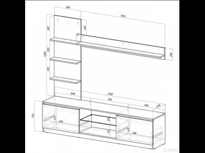 Гостиная "Убер ГС-05" ясень белый  (BTS)