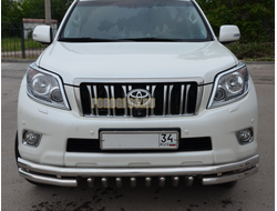 Защита переднего бампера тройная с защитой акула d60/53/42 Toyota Land Cruiser Prado 150 (2010-...)