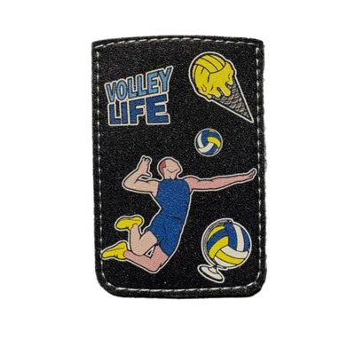 Чехол для пластиковой карты черный со стикерами