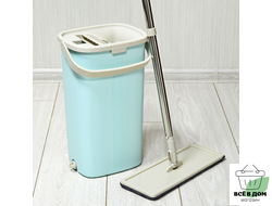 Набор для уборки Magic (ведро с отжимом 9л, швабра, насадка из микрофибры), в ассортименте
