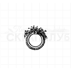 Штамп для скрапбукинга розы венок винтаж