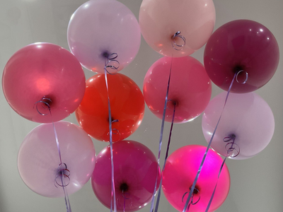 Шары малиновый, фуксия, розовый, лаванда 10 шт под потолок