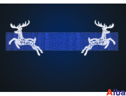 Перетяжка уличная Полигональные олени