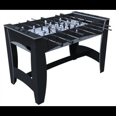 Игровой стол — футбол «Hit» (122×63.5×78.7 см, черно-серебристый)