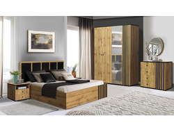 Композиция спальни ЛИБЕРТИ Дуб Вотан/Черный