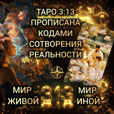 Таро 3 13 Мир Живой и Мир Иной. В стандартной коробочке, без золотых обрезов и инструкции.