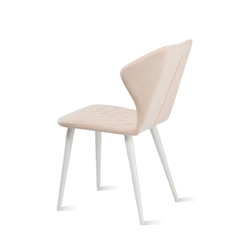 ЙОРК Стул сиденье бежевый, каркас белый