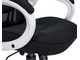 Офисное кресло для руководителей DOBRIN STEVEN WHITE, белый пластик, чёрная ткань