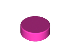 Tile, Round 1 x 1, Dark Pink (98138 / 6322821)