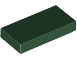 Tile 1 x 2 with Groove, Dark Green (3069b / 4261150 / 4586058 / 6326011)