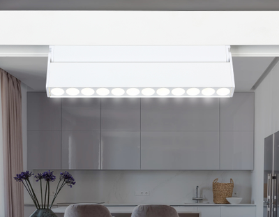 Светильник светодиодный трековый поворотный для шинопровода Magnetic GL 4044 WH белый IP20 12W 4200K 48V 24° 223*22*105