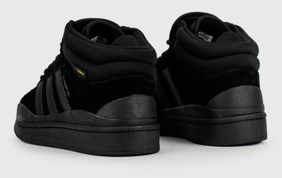 Adidas Campus With Fur Triple Black с мехом