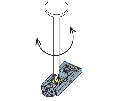 F0 Монтажная планка петли Titus T-type прямая с винтами 6,3х15 мм