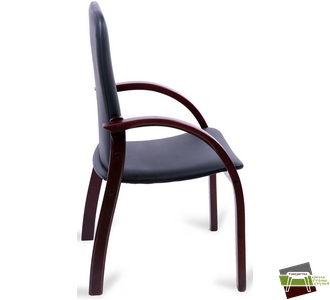 Стул Джуно new LUX (орех темный), кож.зам (черный)