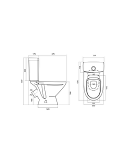 Унитаз компакт Сантек Лига косой выпуск 1WH302197