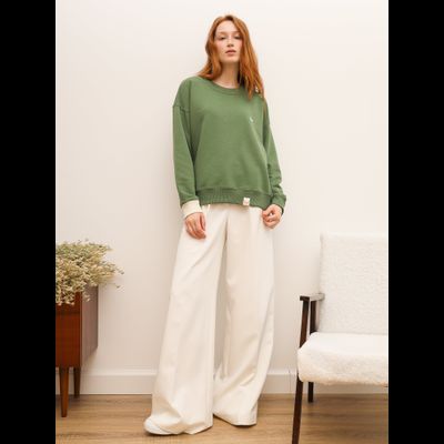 ЖЕНСКИЙ СВИТШОТ "НАСТРОЕНИЕ ОЛИВА"