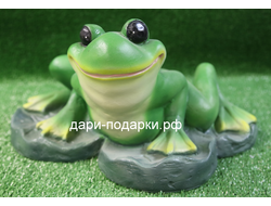 Лягушка на листе - символ богатства!!! 25*18см   1,3кг    полистоун Россия 1485/012253