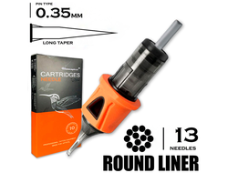 13 RLLT/0.35 Round Liner Long Taper - HUMMINGBIRD Premium Orange