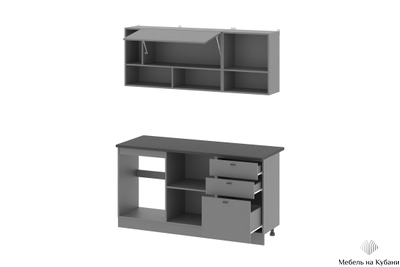 Энни 1,6 м кухонный гарнитур Графит серый