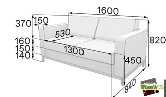 Bent2-2 БЕНТЛИ Диван 2-х местный чёрный