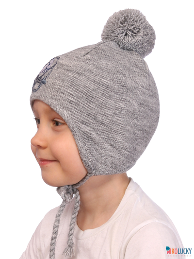 Шапка  м8в17, цвет серый  р. 52-54